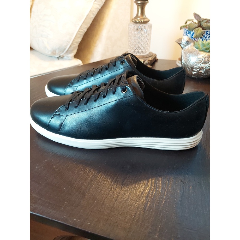 Cole Haan Men's Grand Crosscourt II Black Leather Sneakers US 9.5M NEW! C27974 - Picture 5 of 10